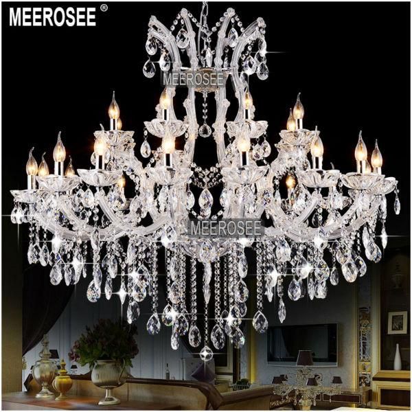 Large 24 Lights Massive White Chandeliers Crystal Clear Vintage Large 24 Lights Massive White Chandeliers Crystal Clear Vintage Chrystal Chandelier Hotel Lighting Pendelleuchte Lamp For Home Decor Modern