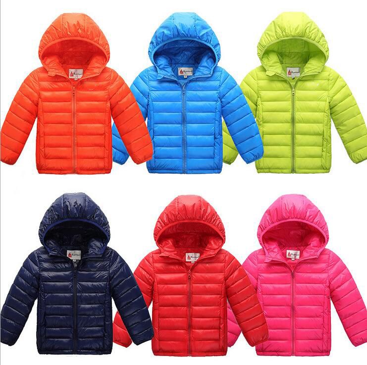 Fashion Boys And Girls Outerwear Hooded Warm Coats 110 150 Child Down ...