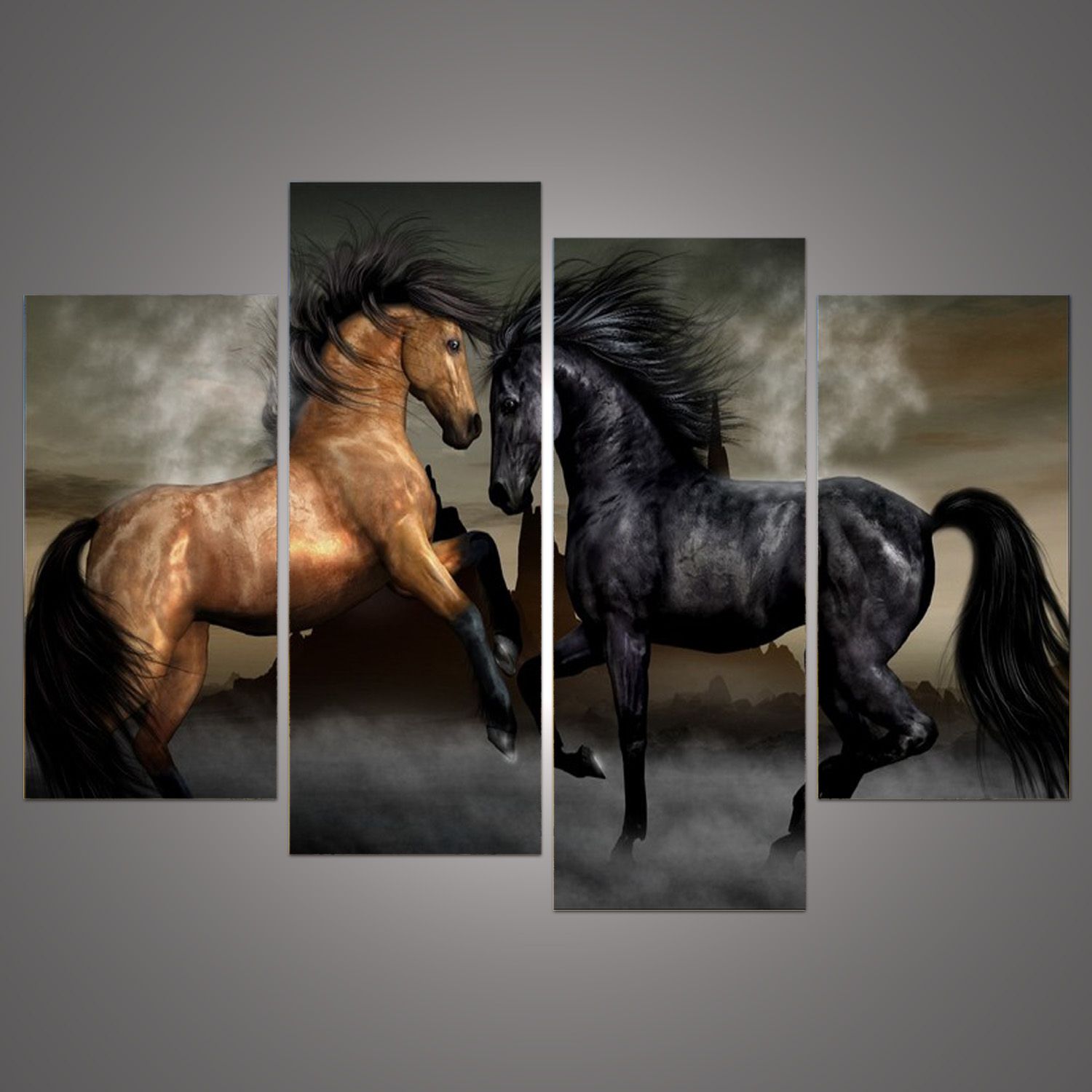 Elegant Wall Art 2017 4 pances modern animal oil painting canvas wall art painted Elegant Wall Art 2017 4 pances modern animal oil painting canvas wall art painted