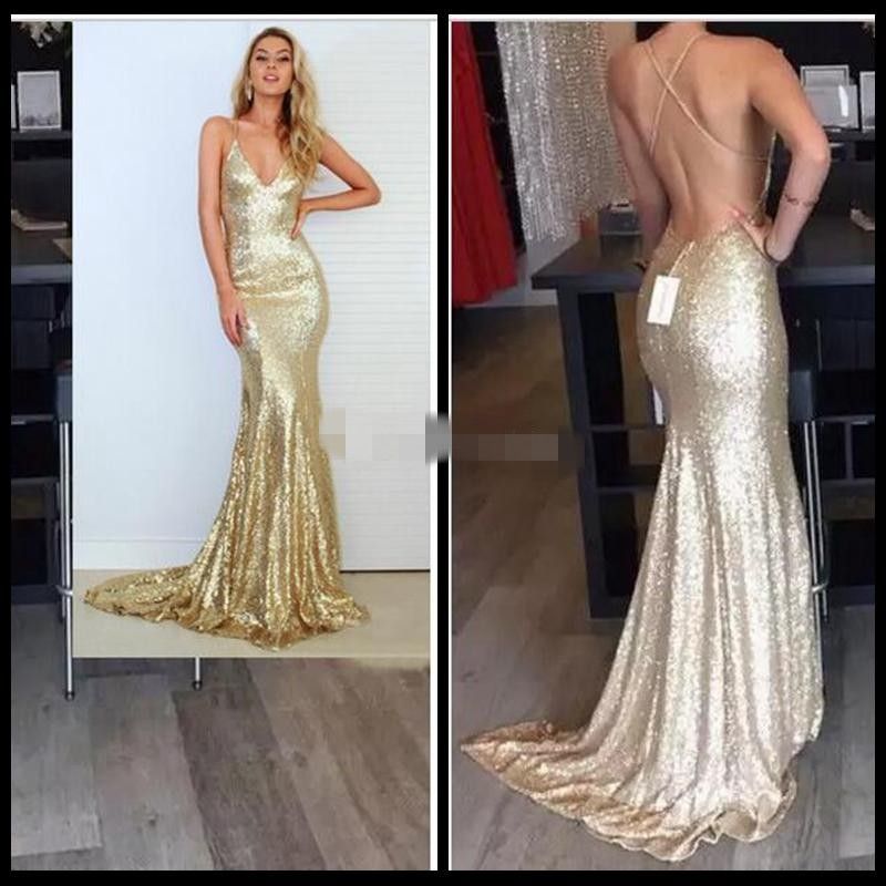 champagne gold mermaid dress