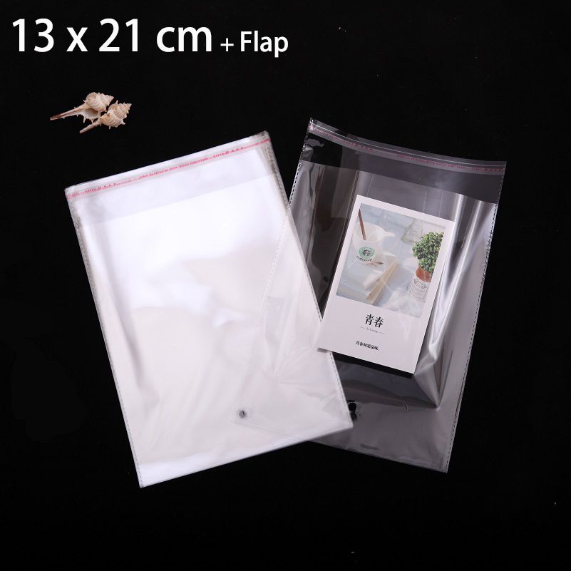 2020 13 X 21cm Crystal Clear Resealable Poly Plastic Packaging Bag 5.12
