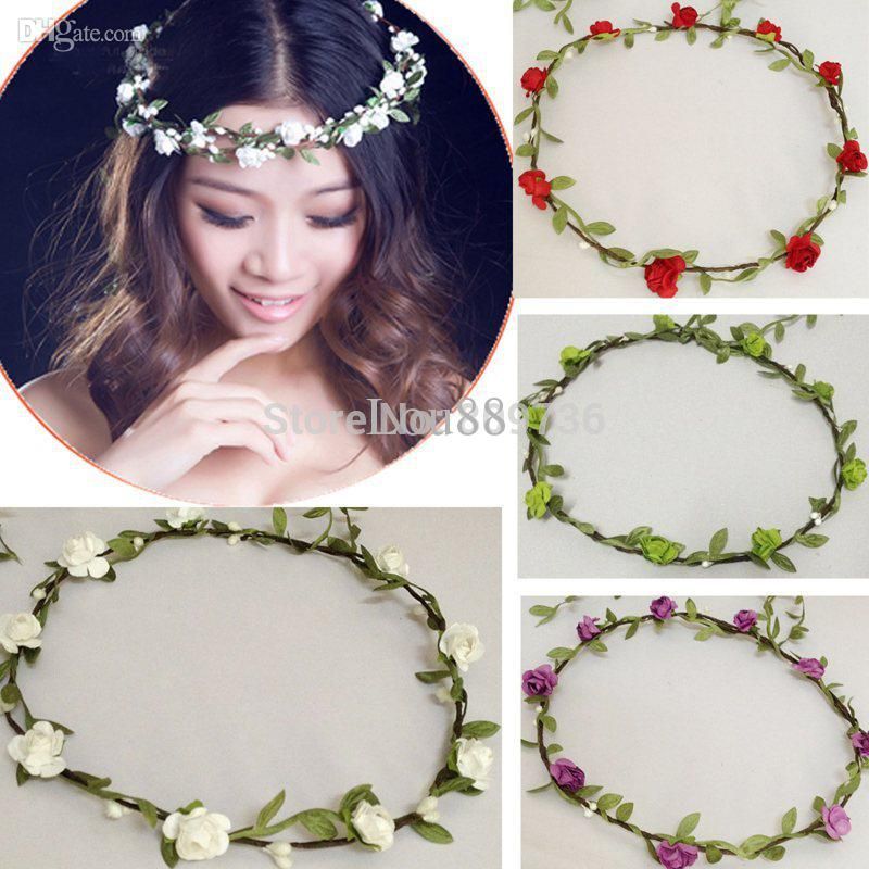 bride headband flower boho