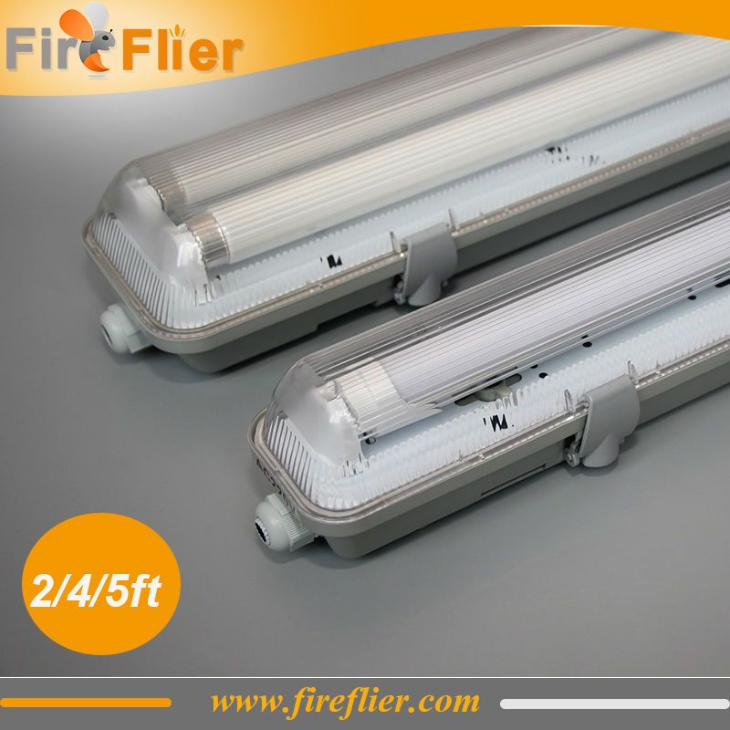 Free 10pcs Double T8 2ft 4ft 5ft Light Fixture Ip65 Waterproof Fluorescent Lamp G13 Holder Led Fitting 18w 36w 48w