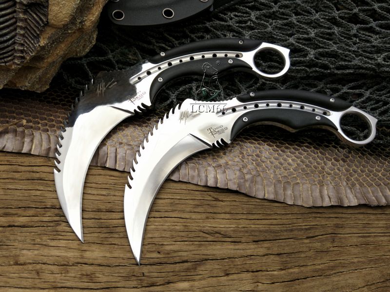 Karambits Mirror Light Scorpion Claw Knife Outdoor Camping Jungle
