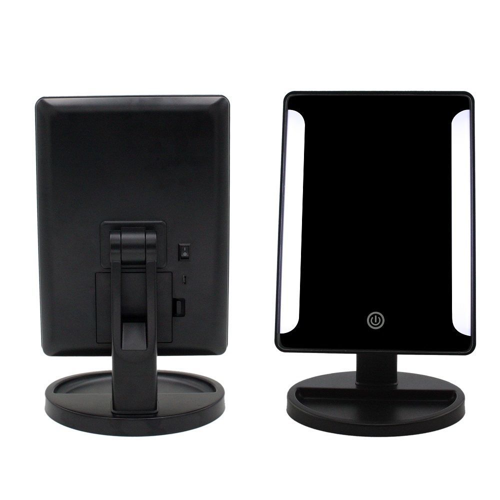 Usb Operate Led Make Up Mirror Cosmetic Desktop Portable Compact Usb Operate Led Make Up Mirror Cosmetic Desktop Portable Compact Lights Lighted Travel Makeup For Women Black White Hollywood Oval