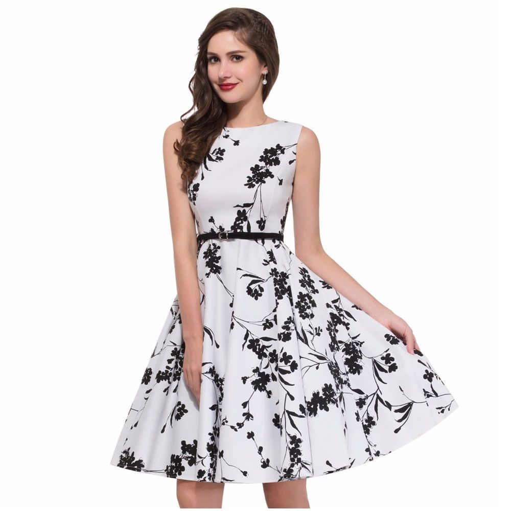 Tallas Grandes Mujeres Vestido Swing Vintage Casual Tallas Grandes Mujeres Vestido Swing Vintage Casual