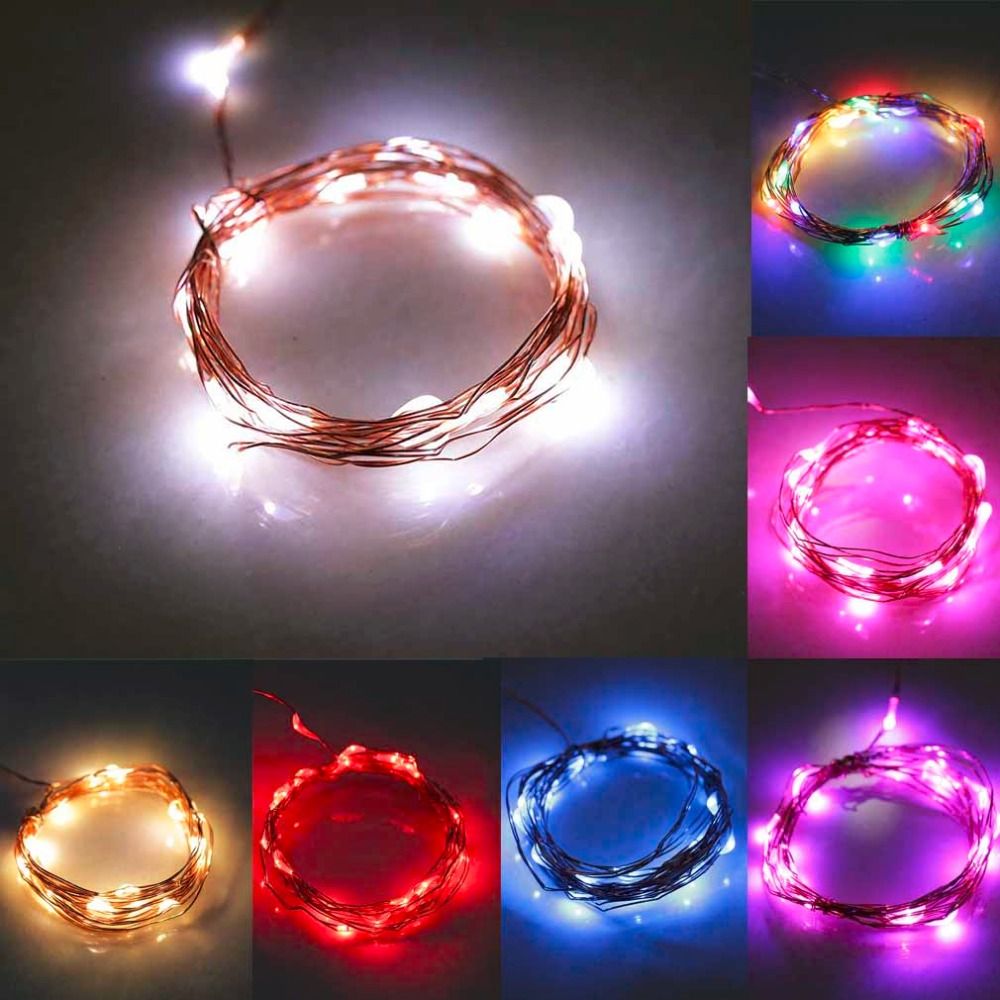 Led String Lights With Batteries 2 M 20 Led Copper Wire Fairy Lighting Christmas Garden Patio Wedding Christmas Decorations Led String Lights Globe