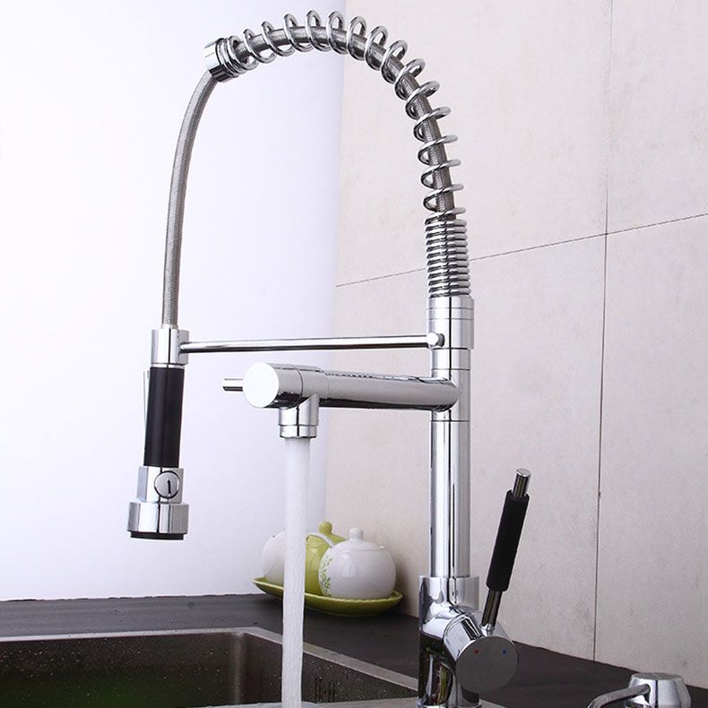 2019 Kitchen Spring Water Tap Dual Holder Shower Pull Out Spray Rain 2019 Kitchen Spring Water Tap Dual Holder Shower Pull Out Spray Rain Faucet Exquisite Brass Low Lead Thicken For Home Hotel Wash Basin Sink From