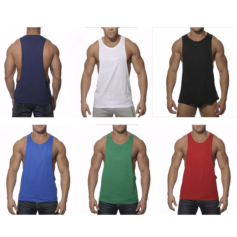 2020 New Men'S Vivid Tank Tops Low Cut Armholes Vest Sexy Tank Xman