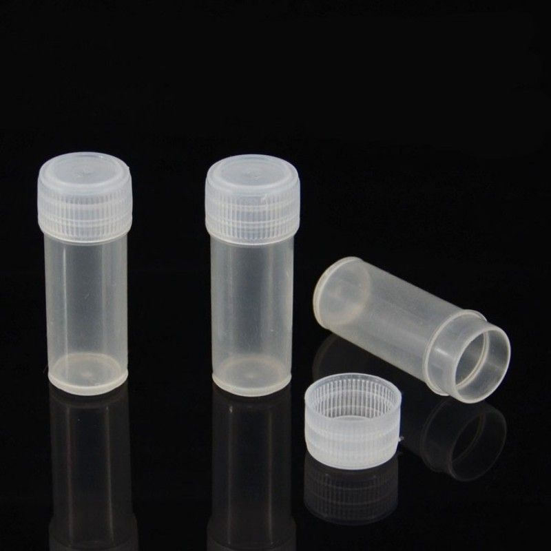 5g Volume Plastic Clear Mini Vial 5ml Small Sample Bottle Storage Container Test Reusable