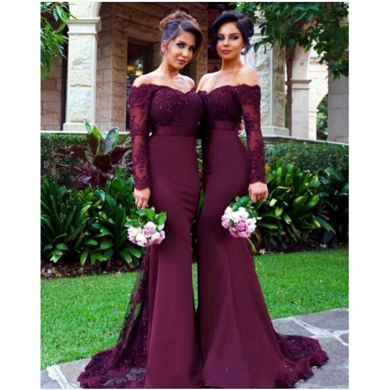 burgundy wine colored bridesmaid dresses