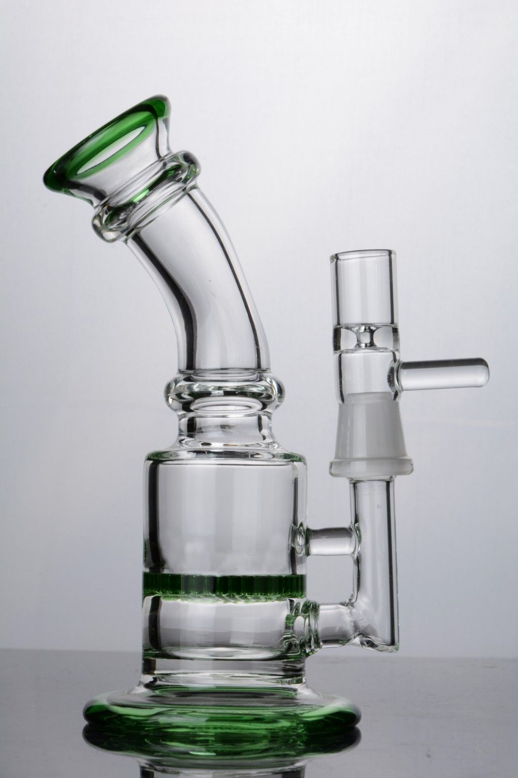 2020 Small Pocket Water Pipe Green Bent Neck Bongs Beaker Rig Mini Bong