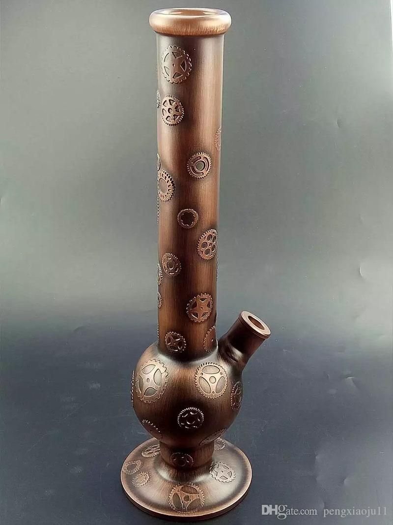 2020 Newest 17 Inches Glass Bong Hand Art Glass Bongs Diamond Pattern