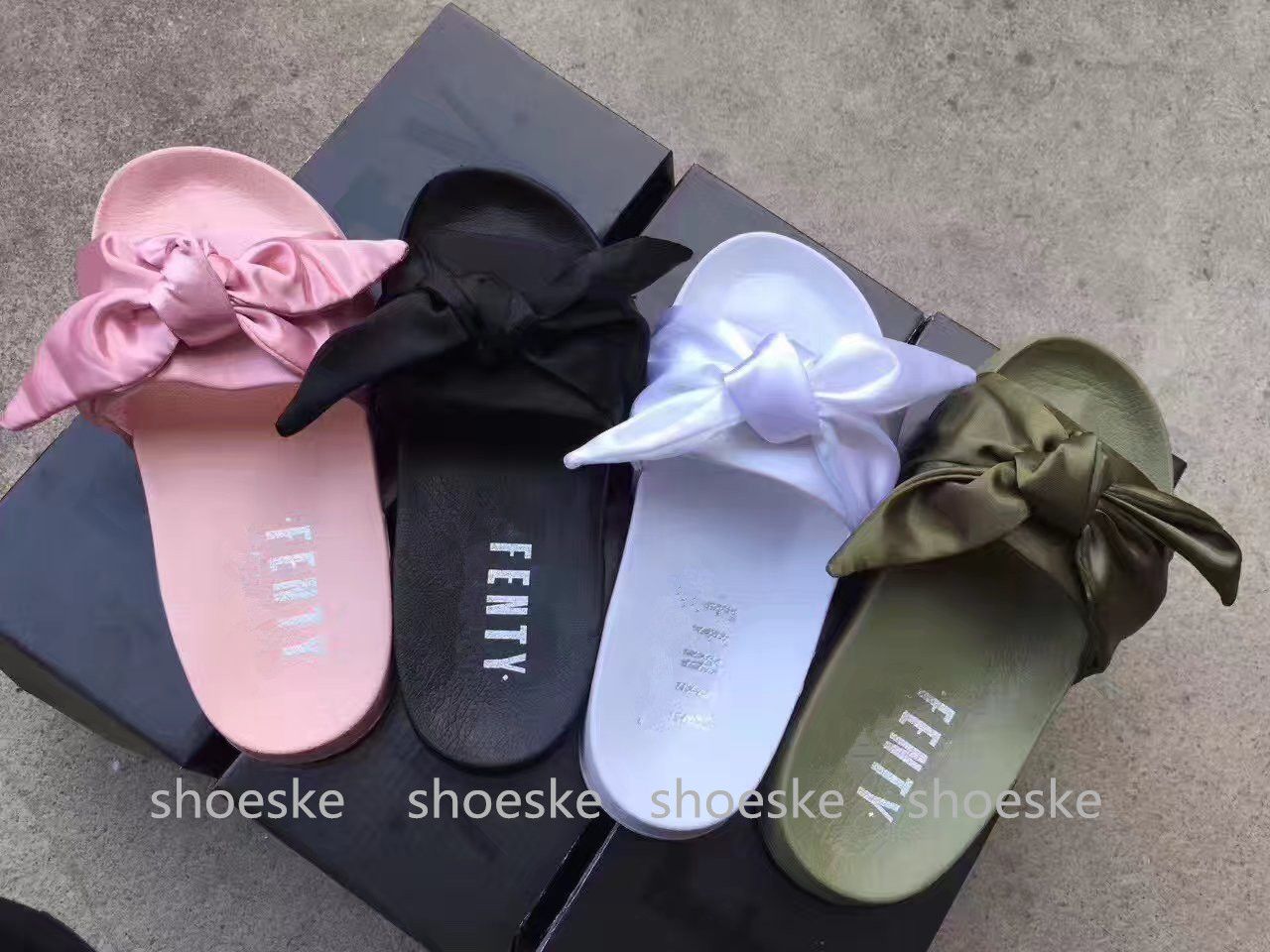 fenty bow sliders