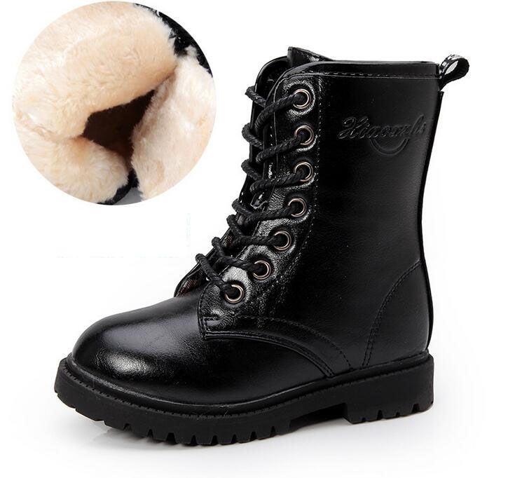 Acquistare Stivali Da Neve Bambina Inverno Caldo Foderato In Felpa  Scarponcino Da Bambino Moda Lace UP Piatto Con Scarpette Da Martinetta  Bambini Scarpe In Pelle Pu 22 Economico | Consegna Veloce E