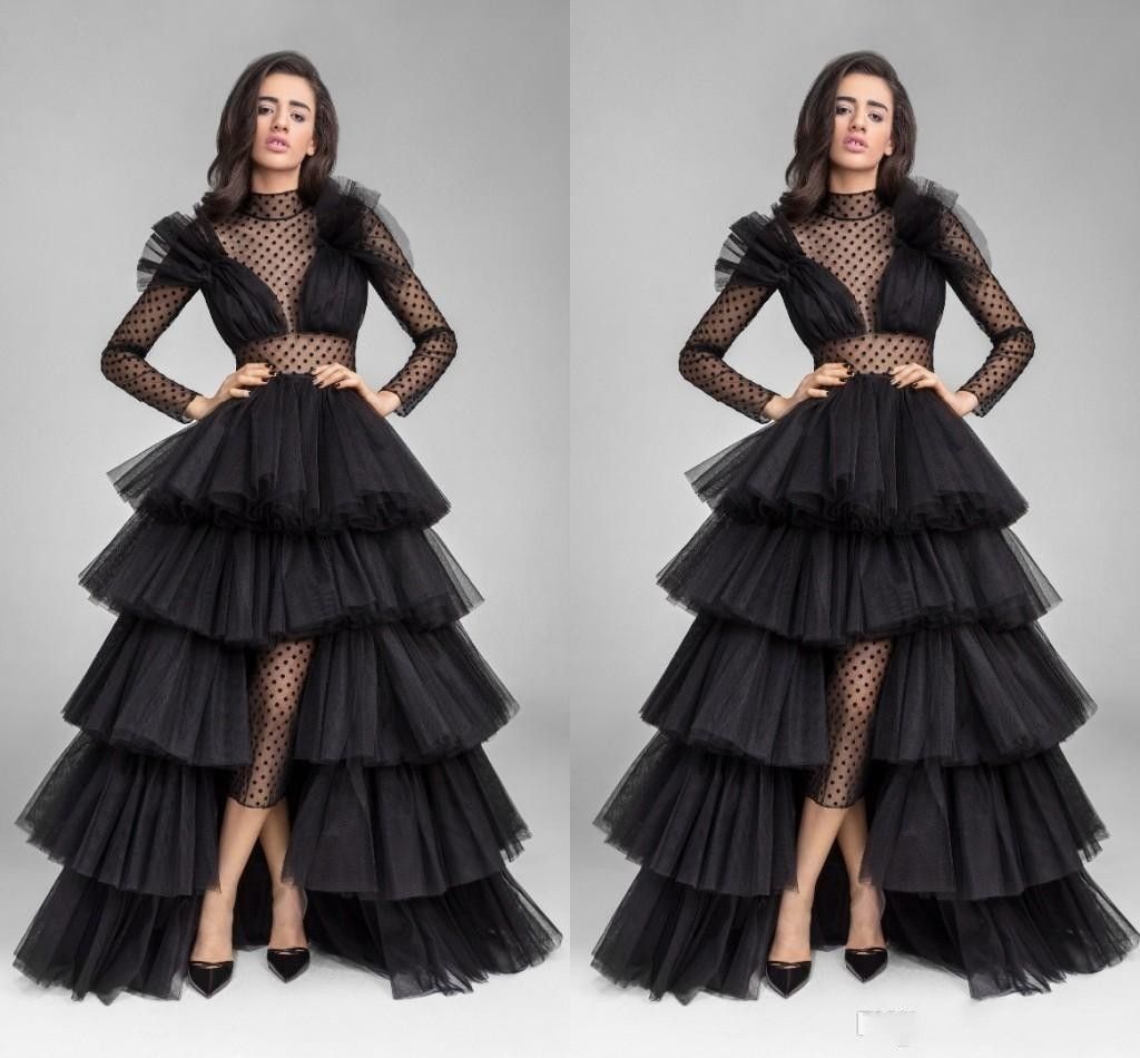ruffle evening dress