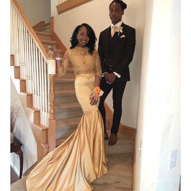 gold prom outfits