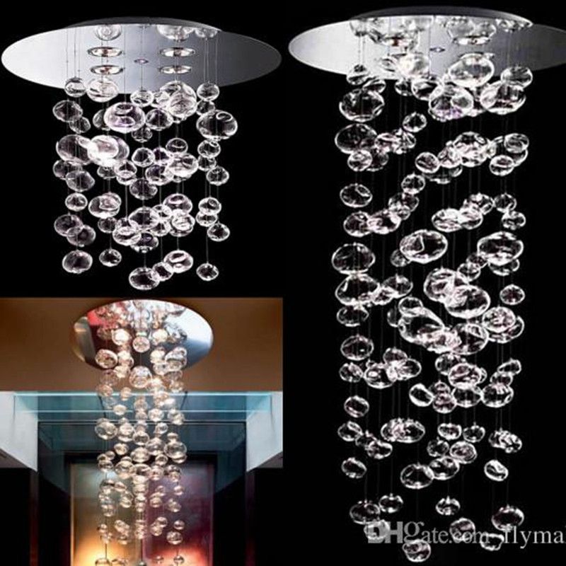 Bubble Ball Pendant Lamp Murano Due Glass Chandelier Bubble Ball Pendant Lamp Murano Due Glass Chandelier Suspension Gu10 Light Custom Size Transpa Modern Crystal Ceiling Shades