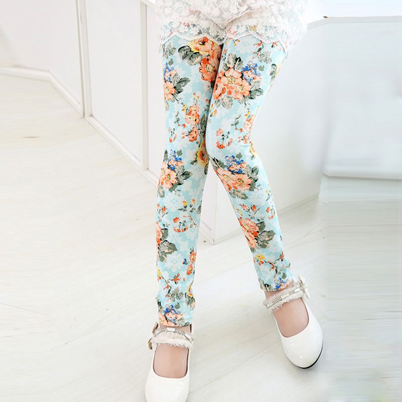 2020 2017 Spring Baby Kids Leggings Hot Children Girls Flower Printed