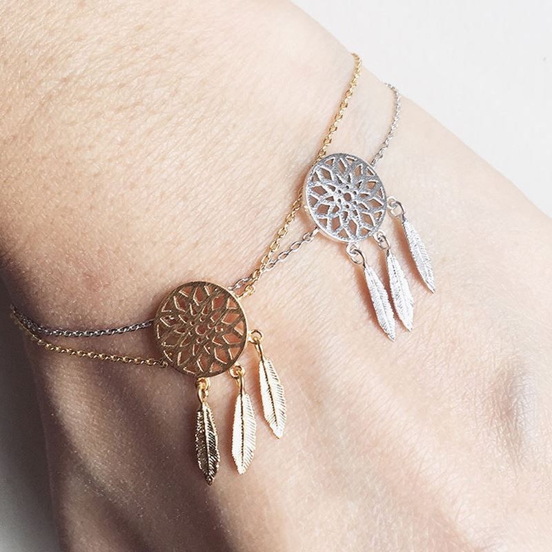 Pameng New Fashion Silver Color Dreamcatcher Charm Bracelets For Adorable Dream Catcher Gold Bracelet Pameng New Fashion Silver Color Dreamcatcher Charm Bracelets For Adorable Dream Catcher Gold Bracelet