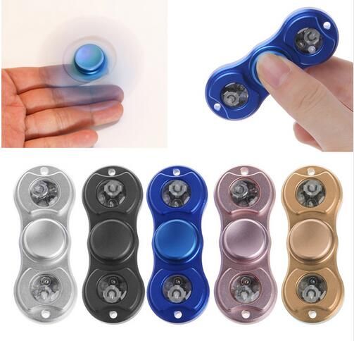 Led Hand Spinner Metal Fid Spinner Finger Fingertip Gyro Tri
