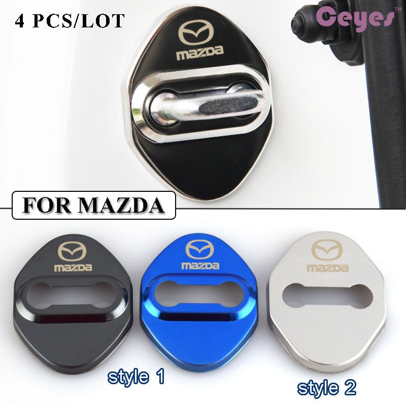 2019 Car Door Lock Cover Logo Emblems Badge For Mazda 3 6 2 Cx3