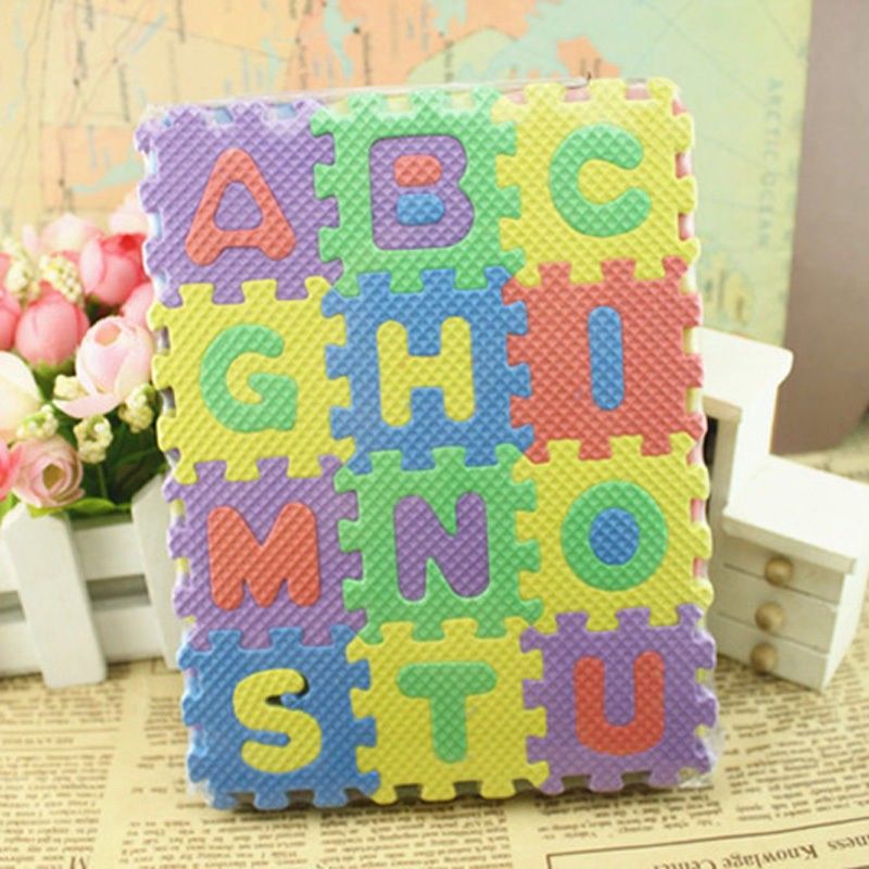 36 PCs Infant Alphanumeric Education Jigsaw Puzzle Mat Infant Toys And Gifts