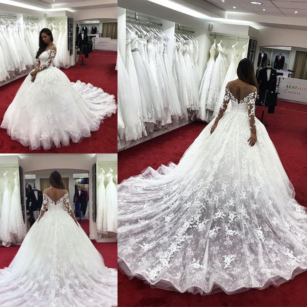 dhgate long sleeve wedding dress