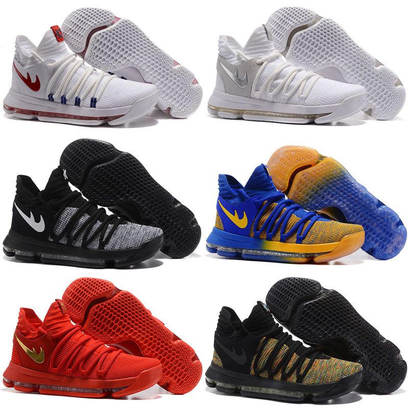 Low Cut Men Spring and Fall Zoom KD 10 Basketball Shoes Men Men\u0027s Homme Blue Tennis