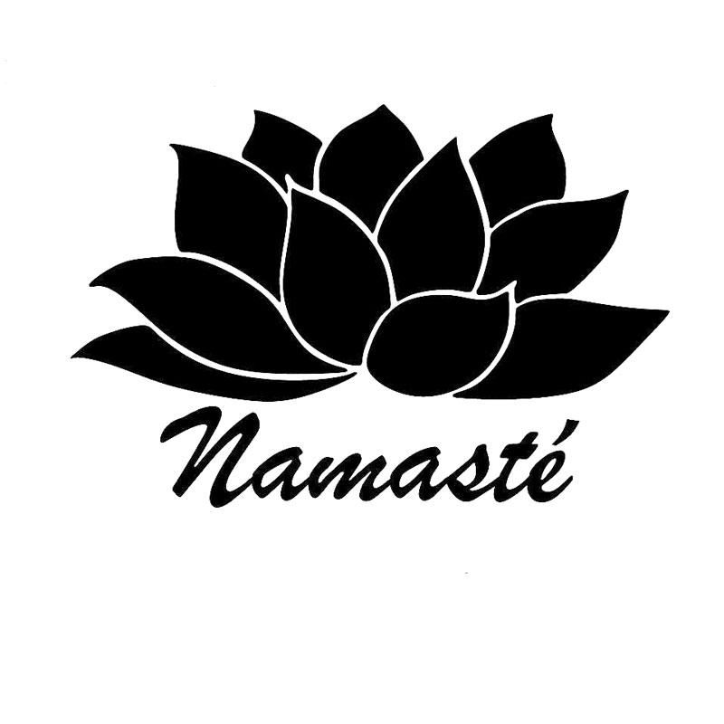 14CM*9.3CM Namaste Lotus Flower Hindu Yoga Car Sticker And Vinyl Decals ...