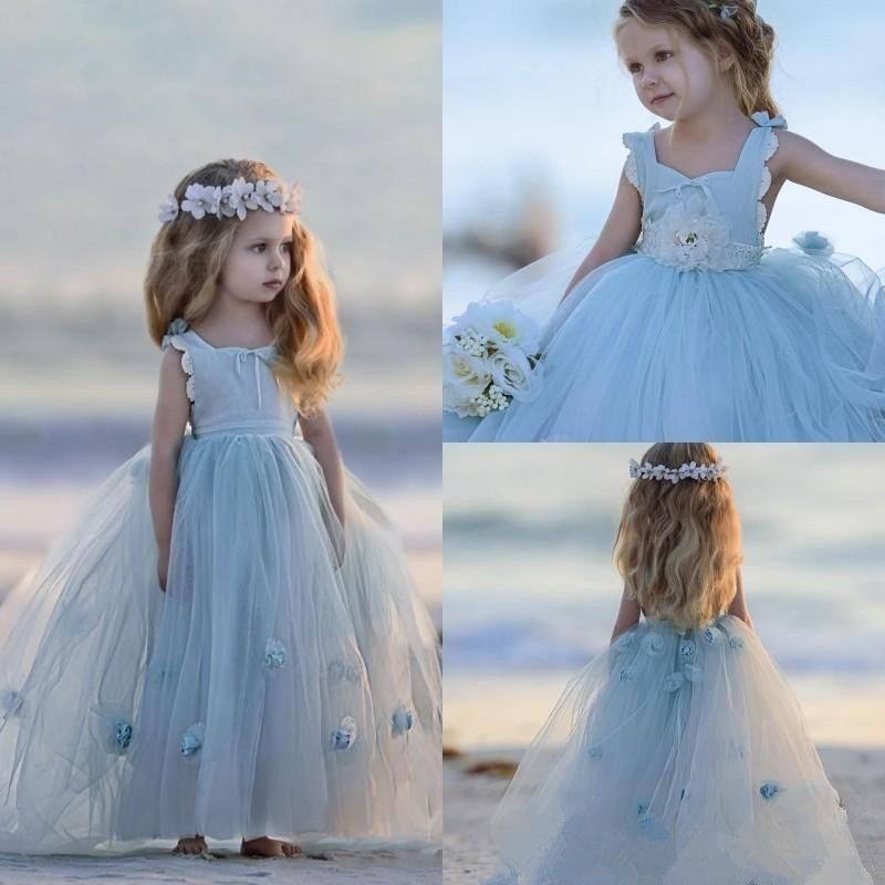 Light Blue Flower Girl Dresses