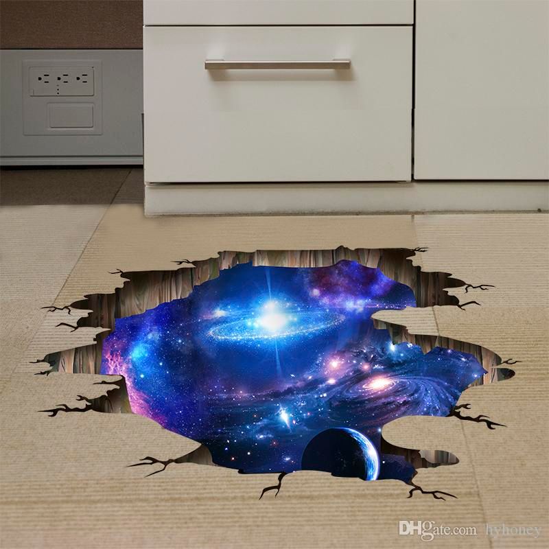 Compre Espacio Exterior Planetas Pegatinas De Pared 3D Cosmic Galaxy