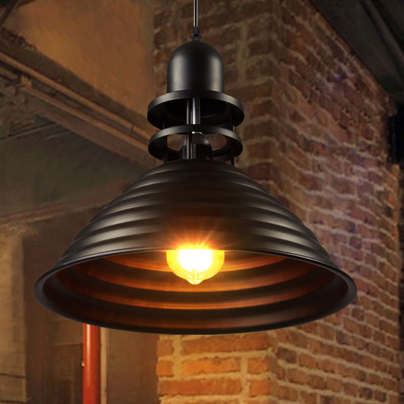 Retro Pendant Lights Fixture Black Metal Lamps Retro Pendant Lights Fixture Black Metal Lamps European Vintage Cafes Pub Bar Hanging Lamp Home Indoor Lighting Light