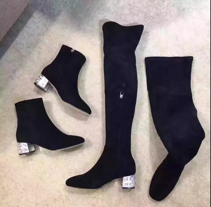 shiny long boots