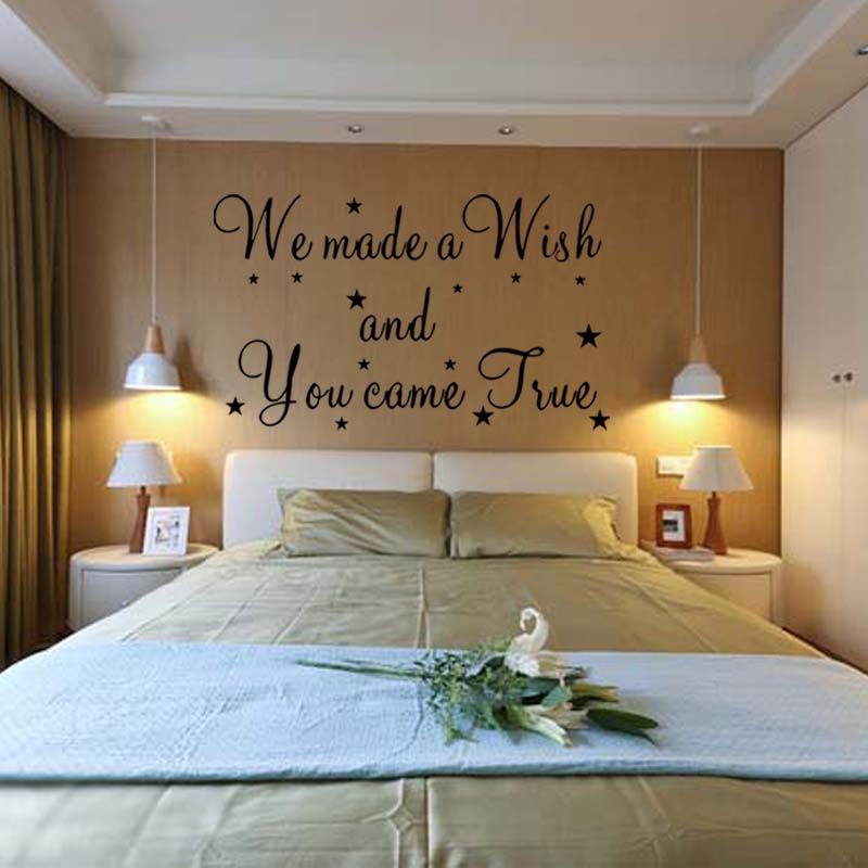 We Made A Wish Wall Quotes Decal Removable Stickers Bedroom Sitting Room Decor Vinyl Art Kids Nursery Word Wall Decals Word Wall Stickers From