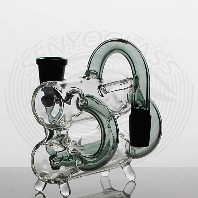 2021 2017 New Design 14mm Glass Gong Ash Catcher Perc Double Perc