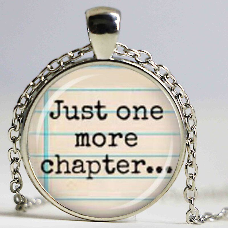 Whole Just One More Chapter Glass Pendant Necklace Fashion Glass Pendant Necklace Fashion Diy Handmade Jewelry Charm Trendy Book Lover Bibliophile Gift