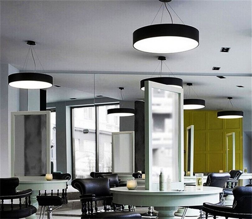 Modern Minimalism Led Hanging Lights Suspension Lighting Office Modern Minimalism Led Hanging Lights Suspension Lighting Office Pendant Light Matte Metal Round Pendnat Fixtures Ac85 265v Silver