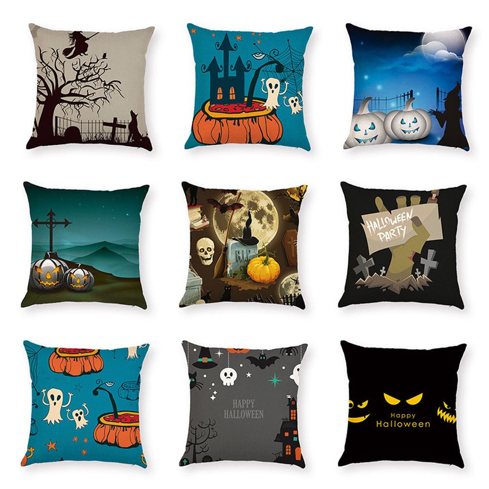 Halloween Pillow Case Digital Printing Car Cushion Carton Support