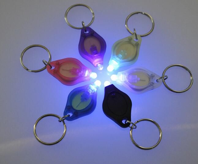 2020 Mini Torch Key Chain Ring Keyring White LED Lights,UV Lights, LED