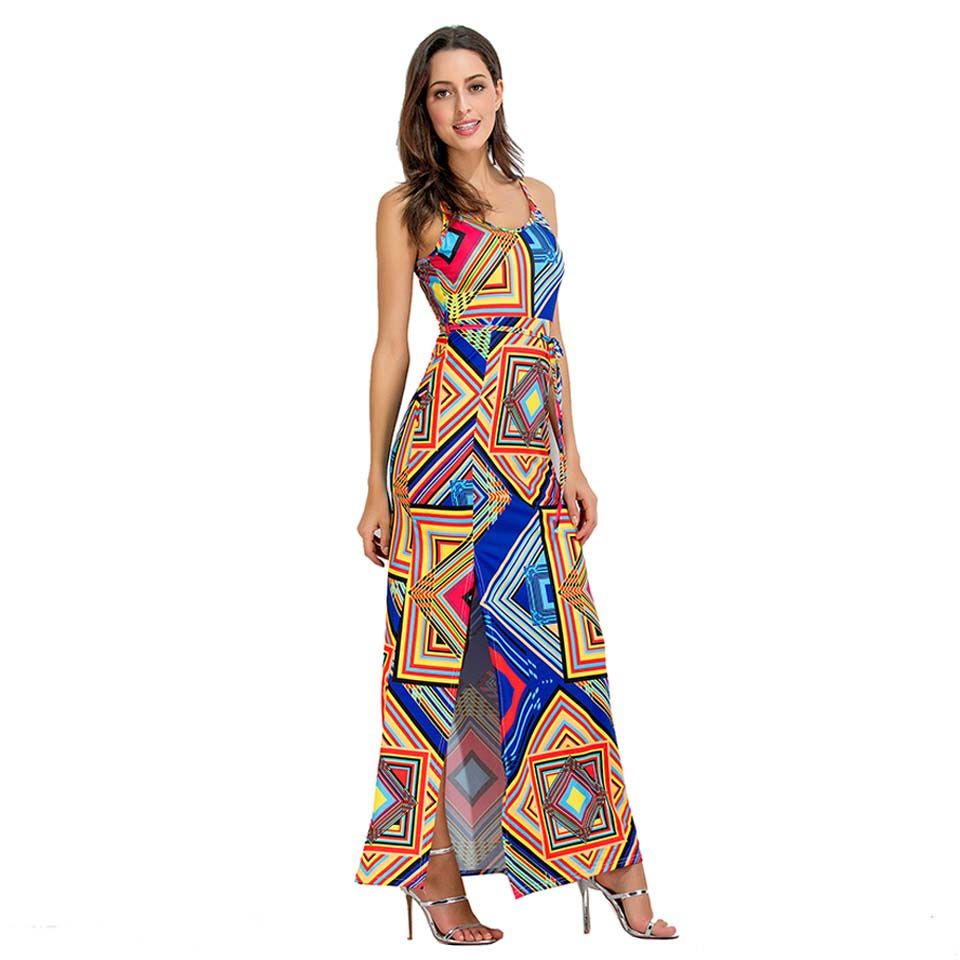 Style African Print Maxi Long Dresses Casual Summer Evenings Party 2017 ...