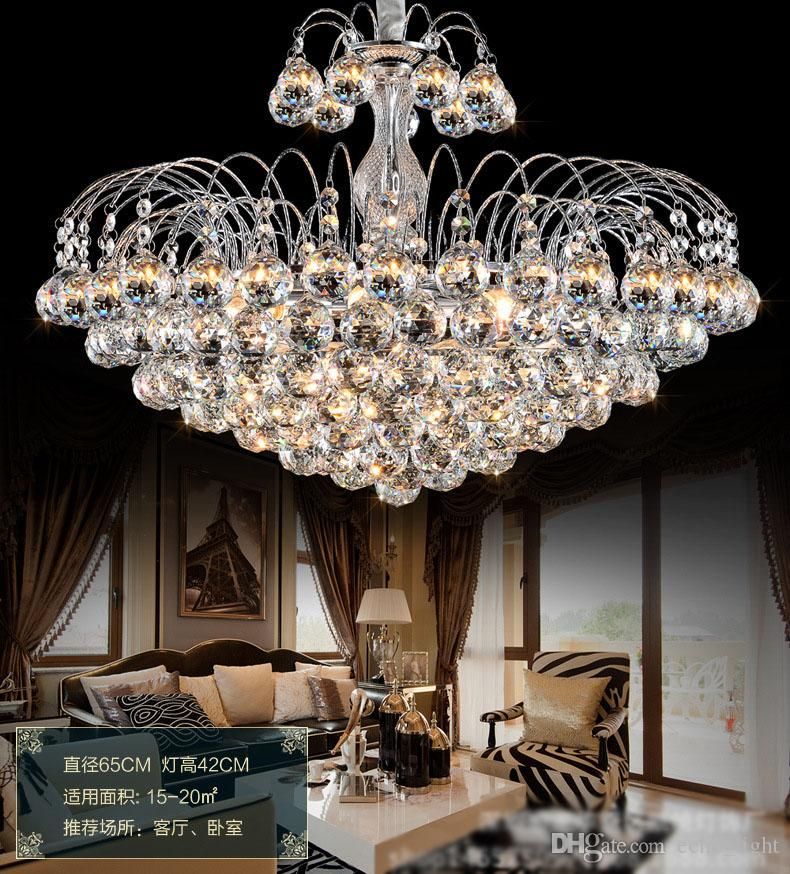 Compre Arañas De Cristal De Lujo Lámpara De Techo Moderna E14 Llevó