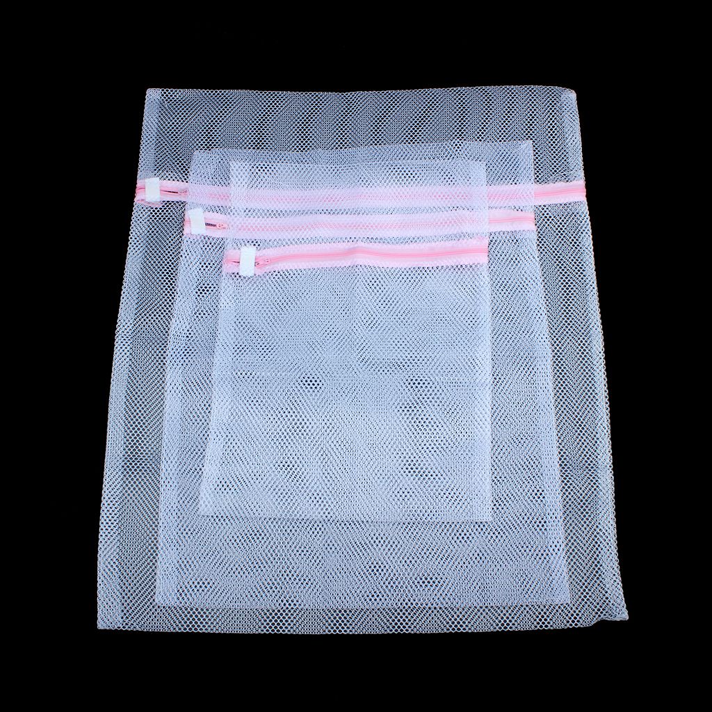 2021 /Sets New Zipped Laundry Washing Mesh Net Bags 1 Large 1 Medium 1