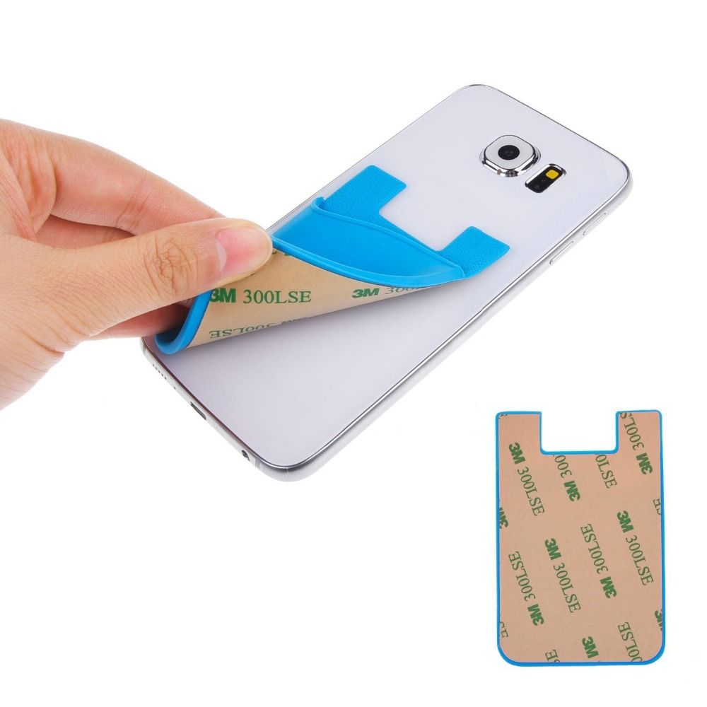 2019 Cheap Universal 3M Sticky Phone Wallet Card Holder Silicone Smart
