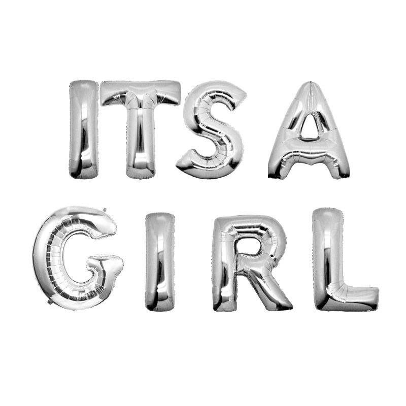 gold silver letter balloons its a boy girl balloon baby girls boy letter balloons silver