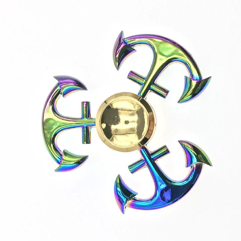Metal Anchor Fid Spinners Rainbow Anchor Spinner Zinc Alloy Hand