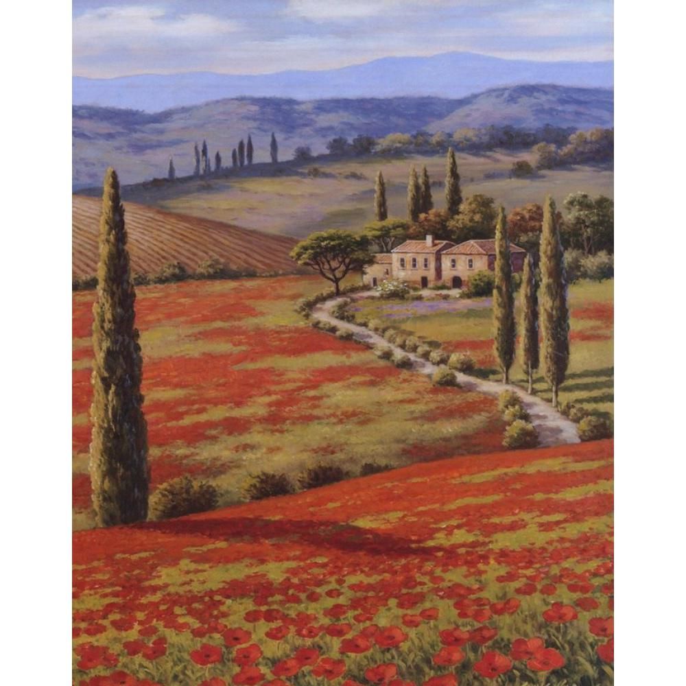 Großhandel Decoratiive Kunst Sung Kim Red Poppy Field Moderne Landschaften Gemälde Für Wanddekoration Handbemalt Von Cherry $23 12 Auf De Dhgate