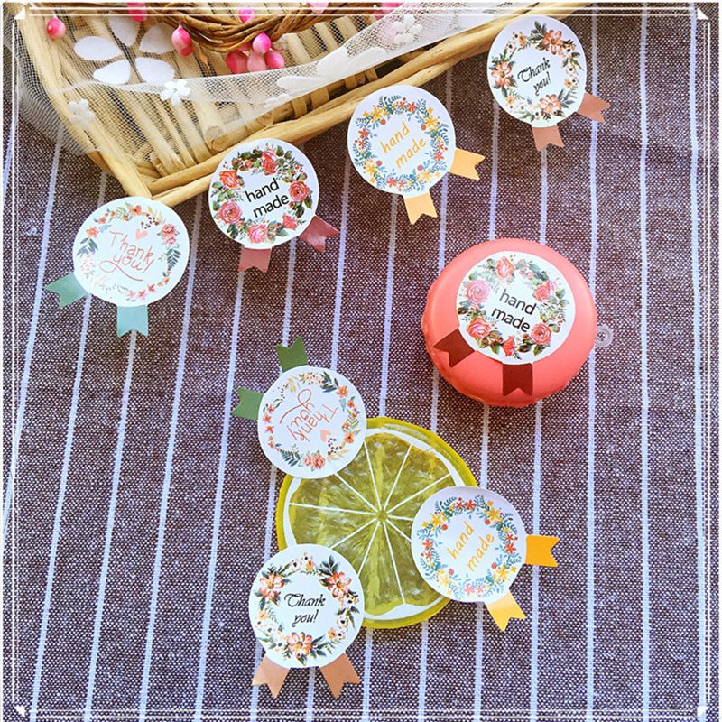 food tags round packaging label fashion and cute sticker and paster food tags round packaging label fashion and cute sticker and paster for cookie biscuit cake bakery gift packaging packaging paper flower wrapping paper
