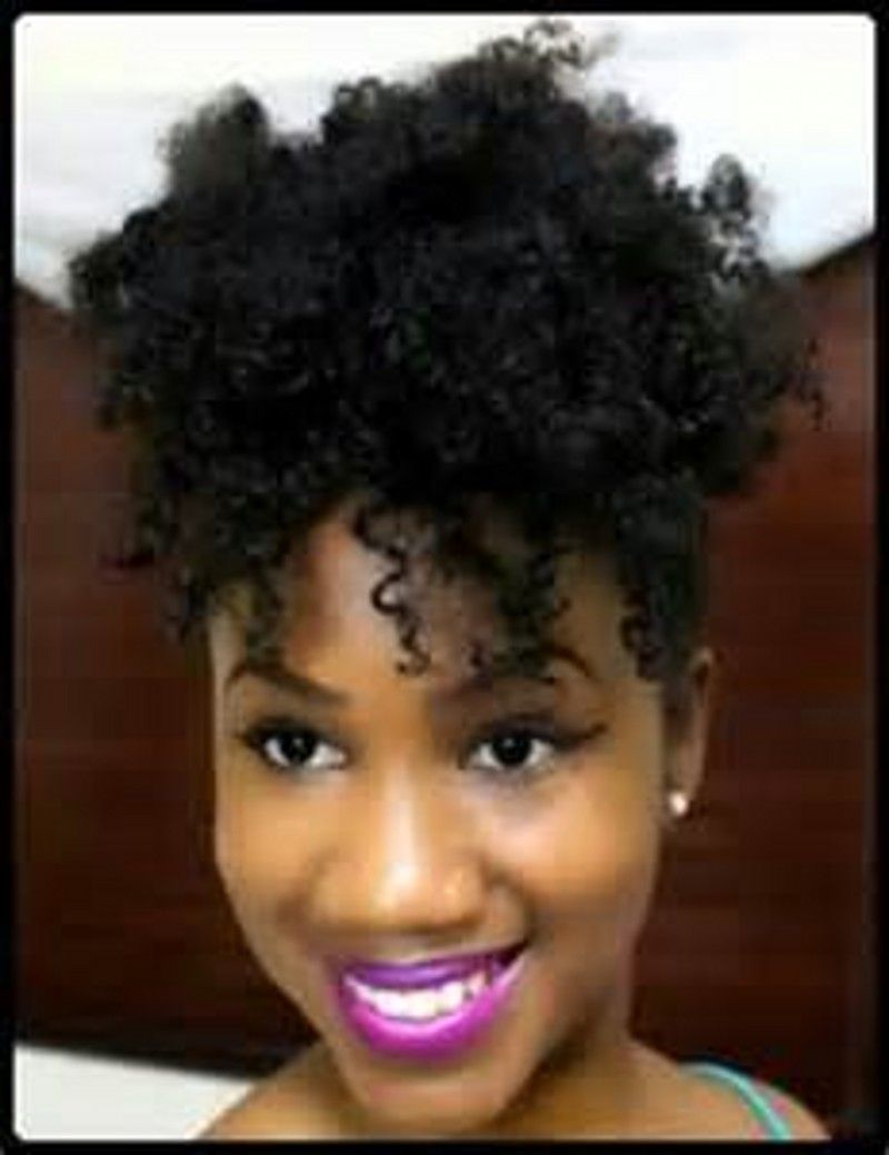 Short Kinky Ponytails Hairstyle Clip In Afro Kinky Curly Hair