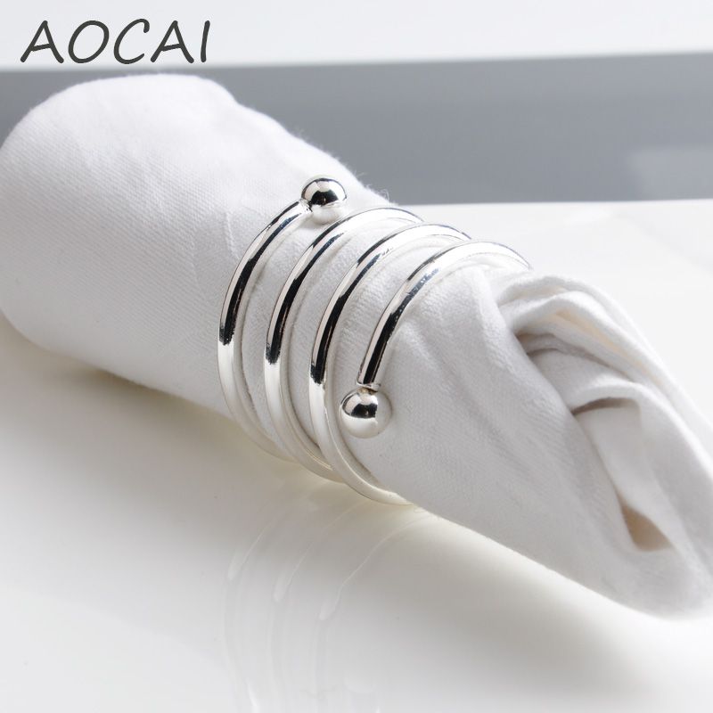 Whole 1pcs Serviette Rings Napkin Holder West Dinner Towel Ring Party Decoration Table Metel Stocked Kings